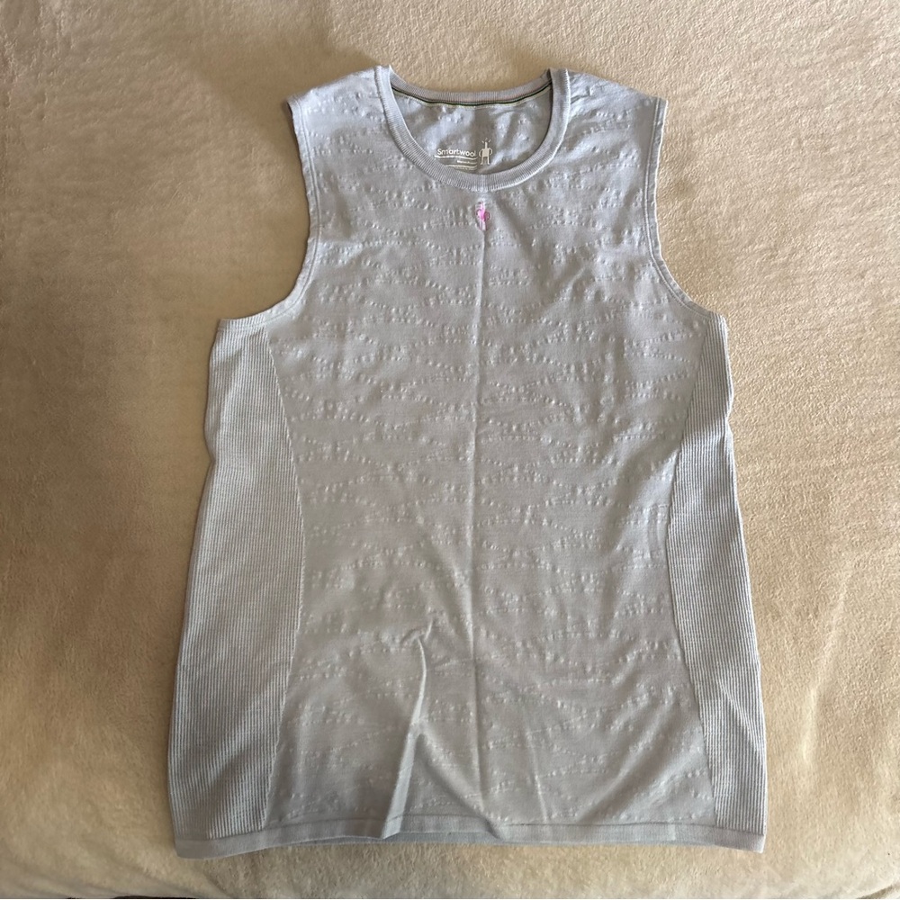 Women’s Smartwool intraknit merino baselayer cycle tank top storm gray large